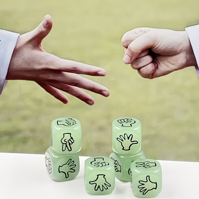 Glow-In-The-Dark Rock-Paper-Scissors Dice Game
